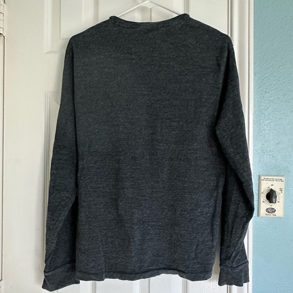 Polo Ralph Lauren Long Sleeve TShirt Charcoal with Burgundy Pony size med - Picture 3 of 5